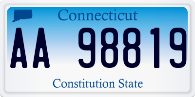 CT license plate AA98819