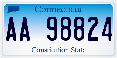 CT license plate AA98824