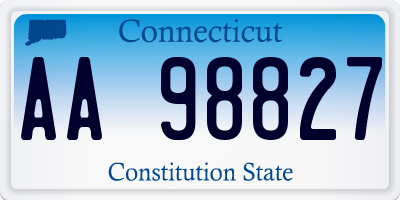 CT license plate AA98827