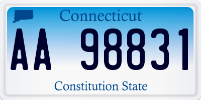 CT license plate AA98831