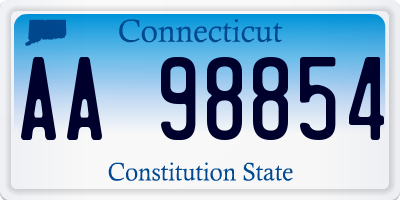 CT license plate AA98854