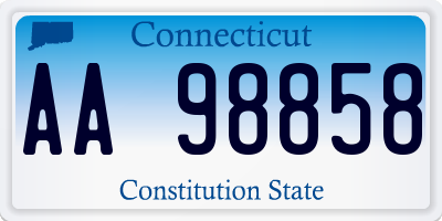 CT license plate AA98858