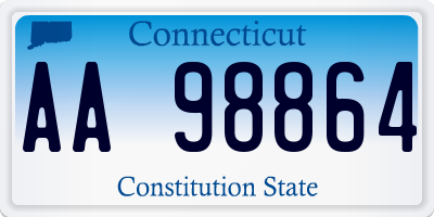 CT license plate AA98864