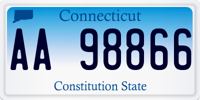 CT license plate AA98866