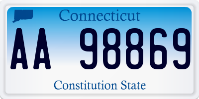 CT license plate AA98869