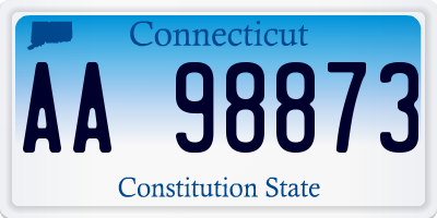 CT license plate AA98873