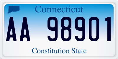 CT license plate AA98901