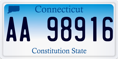 CT license plate AA98916