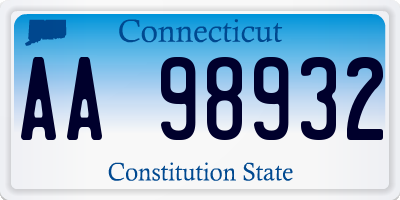 CT license plate AA98932