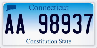 CT license plate AA98937