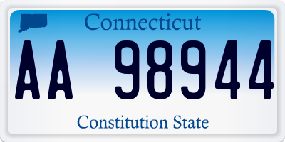 CT license plate AA98944