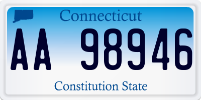 CT license plate AA98946
