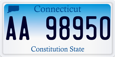 CT license plate AA98950