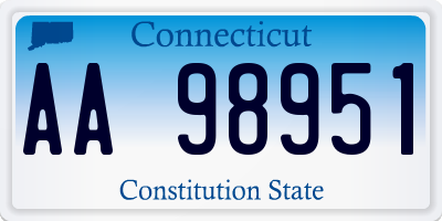 CT license plate AA98951