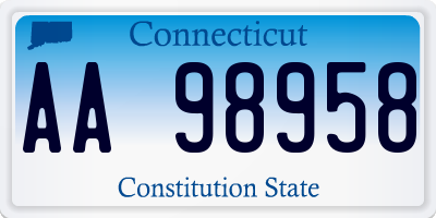 CT license plate AA98958