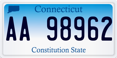 CT license plate AA98962