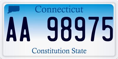 CT license plate AA98975
