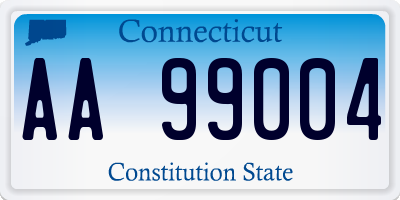 CT license plate AA99004
