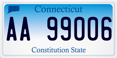 CT license plate AA99006