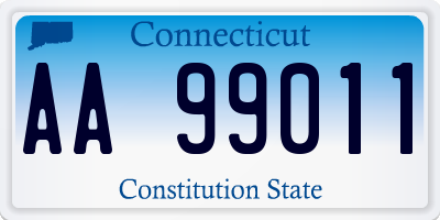 CT license plate AA99011