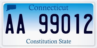CT license plate AA99012