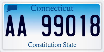 CT license plate AA99018