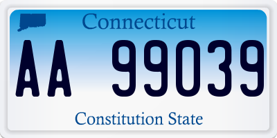 CT license plate AA99039