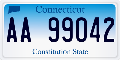 CT license plate AA99042