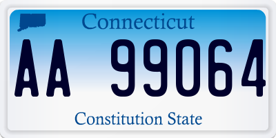 CT license plate AA99064