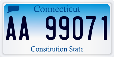 CT license plate AA99071