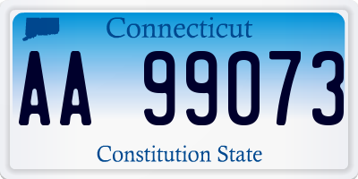 CT license plate AA99073