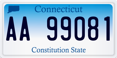CT license plate AA99081