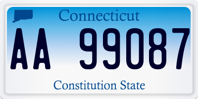 CT license plate AA99087