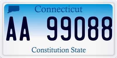 CT license plate AA99088