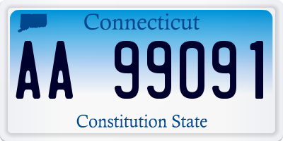 CT license plate AA99091