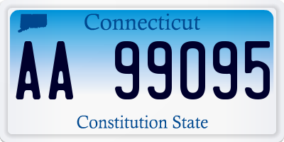 CT license plate AA99095