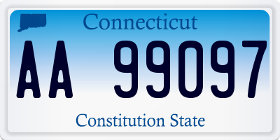 CT license plate AA99097