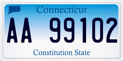CT license plate AA99102