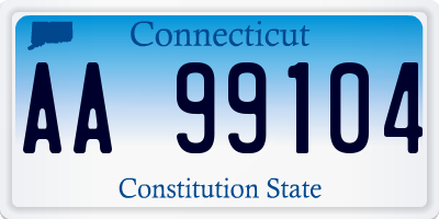 CT license plate AA99104