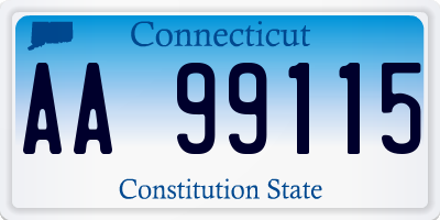 CT license plate AA99115
