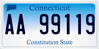 CT license plate AA99119