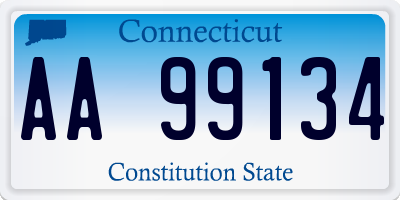 CT license plate AA99134