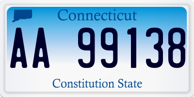 CT license plate AA99138