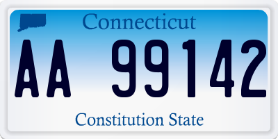 CT license plate AA99142