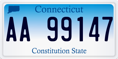 CT license plate AA99147