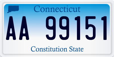 CT license plate AA99151