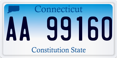 CT license plate AA99160