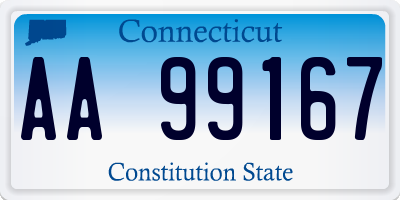 CT license plate AA99167