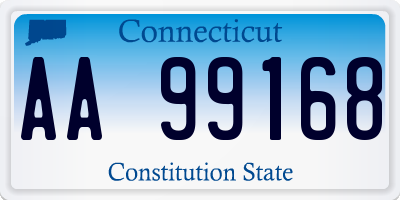 CT license plate AA99168