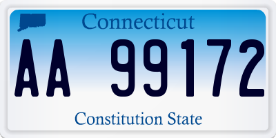 CT license plate AA99172